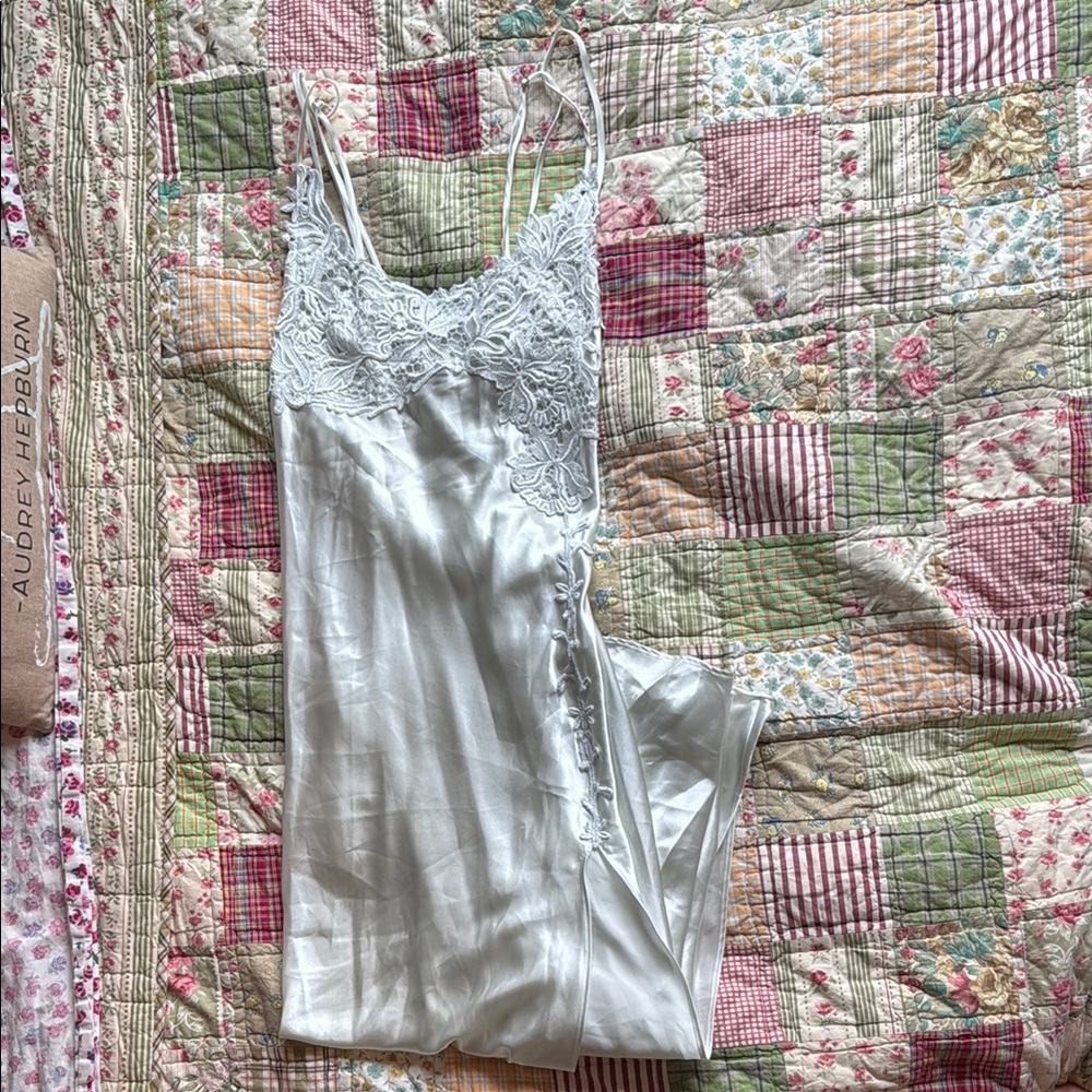 Elegant White Lace Slip Dress